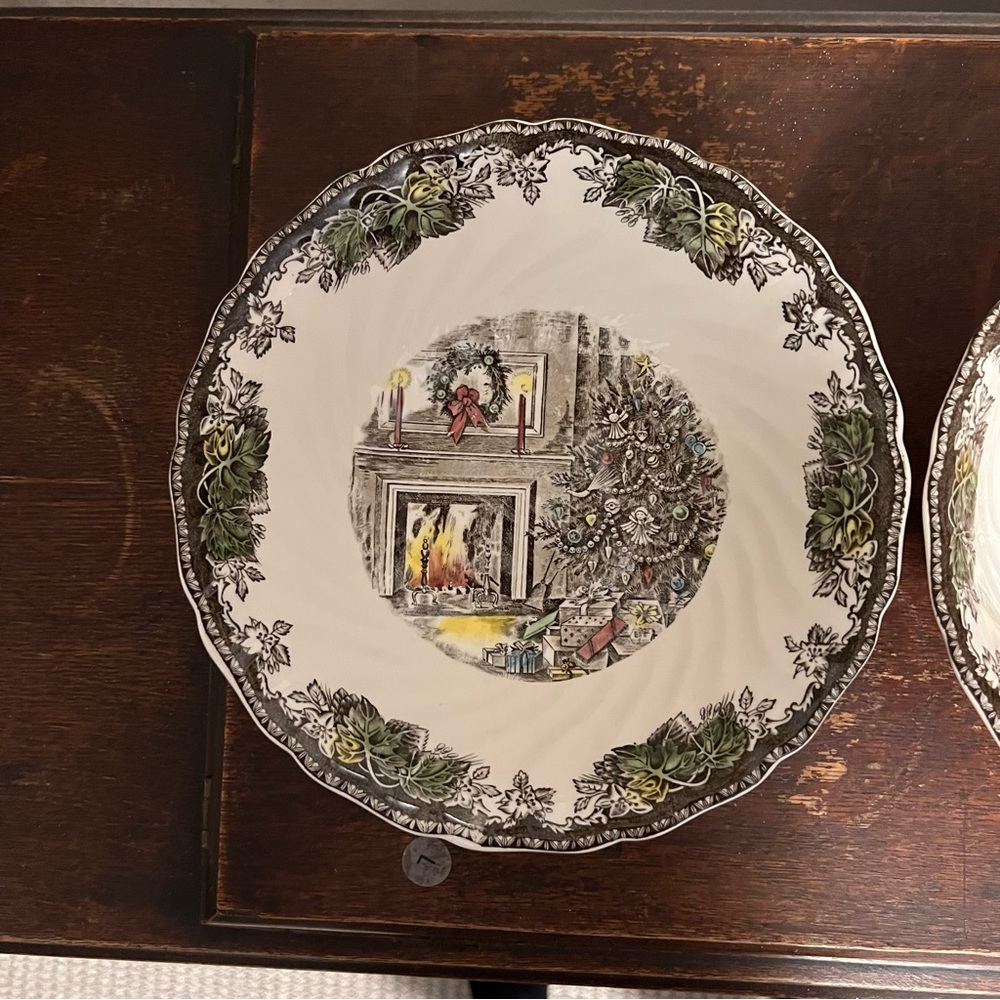 Christmas The Friendly Village 10” serving bowls